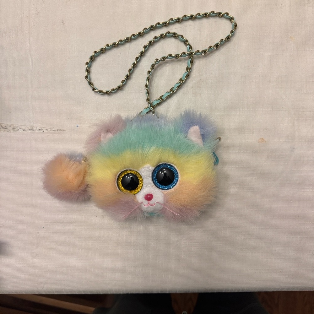 Ty Multicolor Cat Face Bag